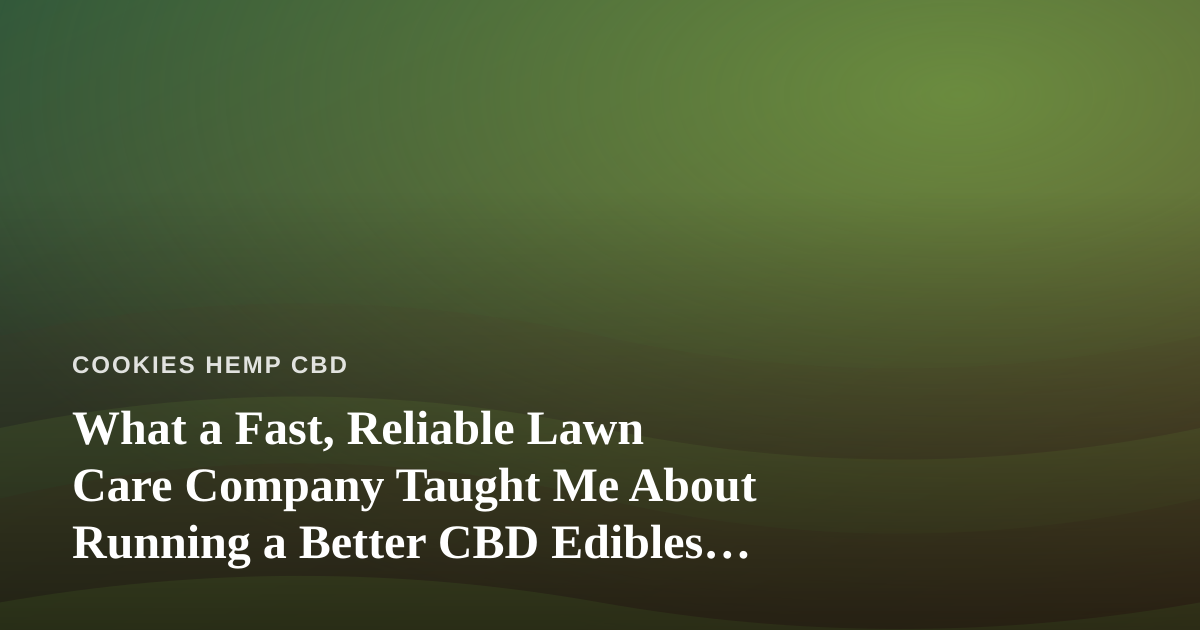 What a Fast, Reliable Lawn Care Company Taught Me About Running a Better CBD Edibles Routine